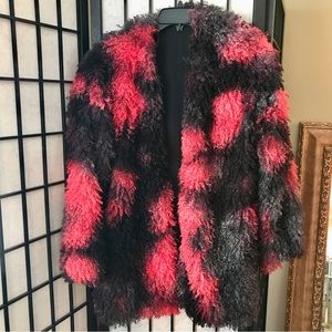 JUNE & HUDSON shag knit jacket size small